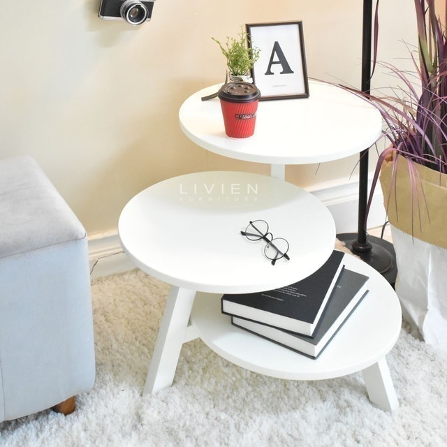 Livien Furniture Meja Tripod Dokeby