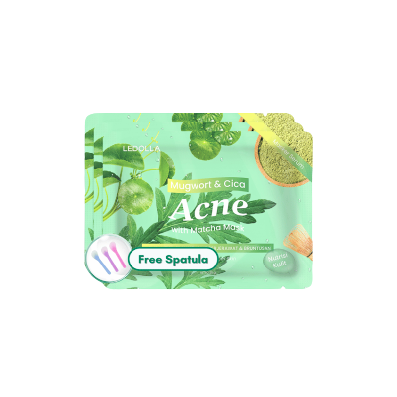 LEDOLLA Mugwort & Cica Acne With Matcha Mask 1