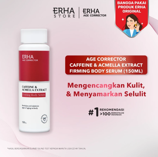 ERHA Clinic Indonesia ERHA Age Corrector Caffeine & Acmella Extract Firming Body Serum