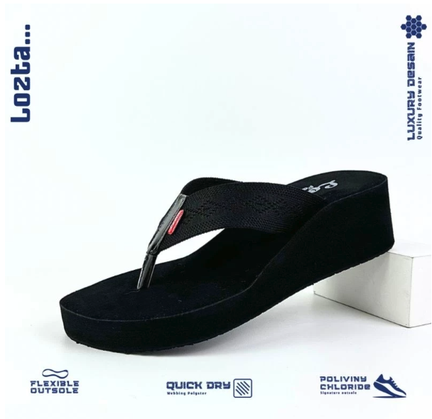 Lozta Sendal Jepit Wanita Wedges Rajut 01 Series 2