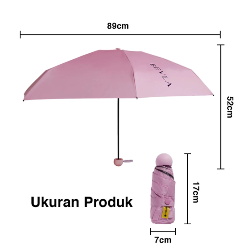 Bevla Payung Kapsul + UV Box 5