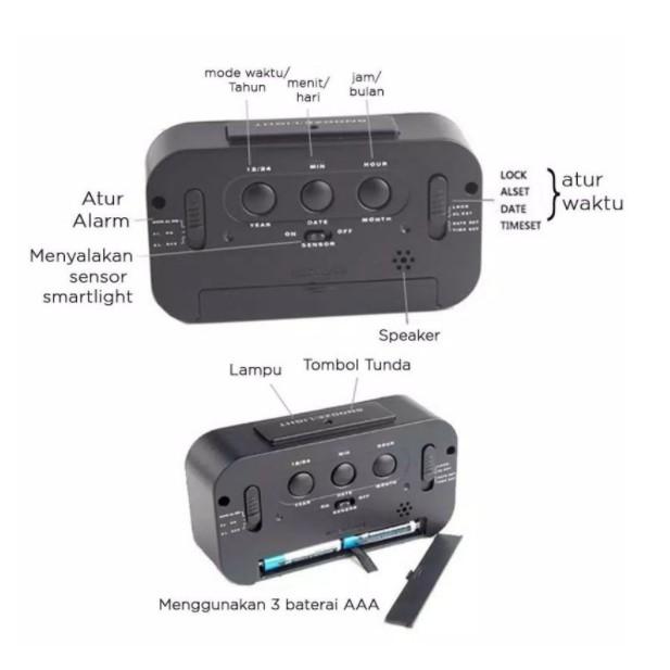 Sonifer Jam Meja LCD Digital 3