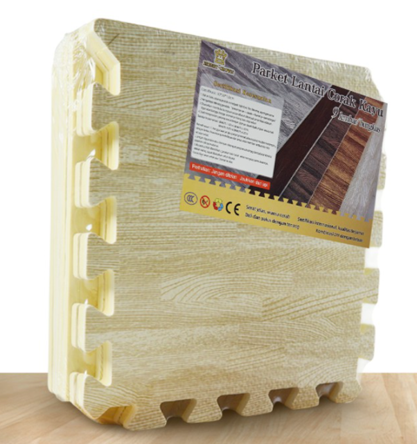 Bright Crown Eva Mat Motif Kayu