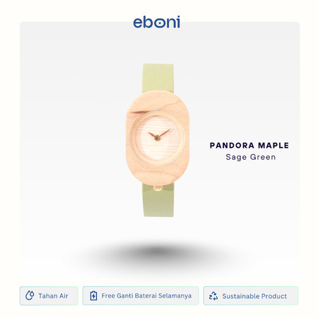 Eboni Sri Gemahloji Eboni Jam Tangan Kayu Pandora Maple Series