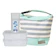 LocknLock Lunch Box 3P with Stripe Pattern Bag 1