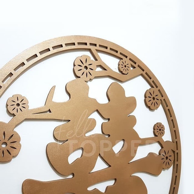 Shuang Xi Double Happiness Backdrop Sign 4
