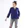 IE.DEMODE Throne Kemeja Wanita V Neck Casual Shirt Lengan Panjang Polos Navy 1