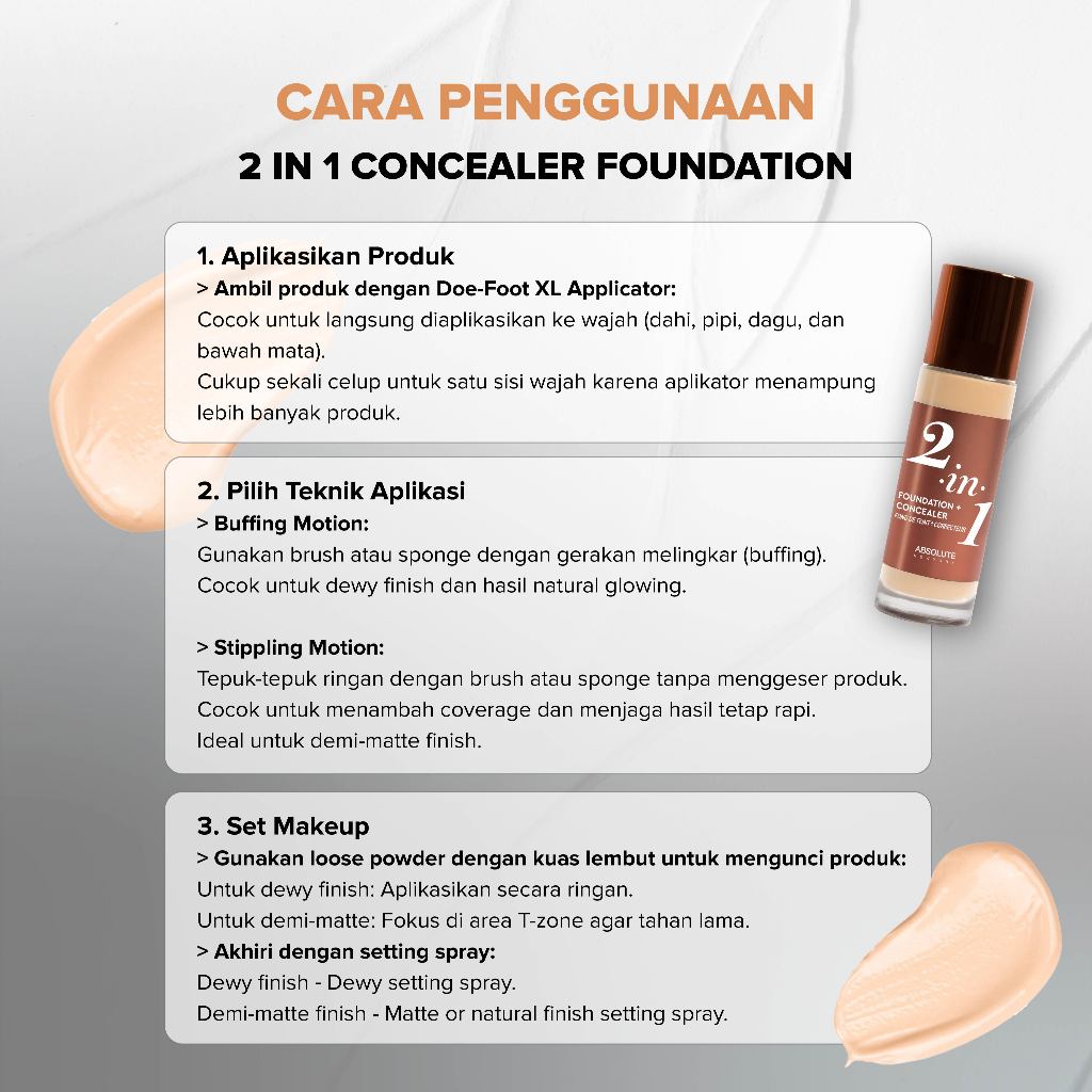 Absolute New York Absolute New York 2-in-1 Foundation + Concealer Cool Porcelain