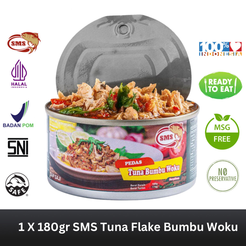 Samudra Mandiri Sentosa SMS Tuna Kaleng Flake Dalam Bumbu Woku