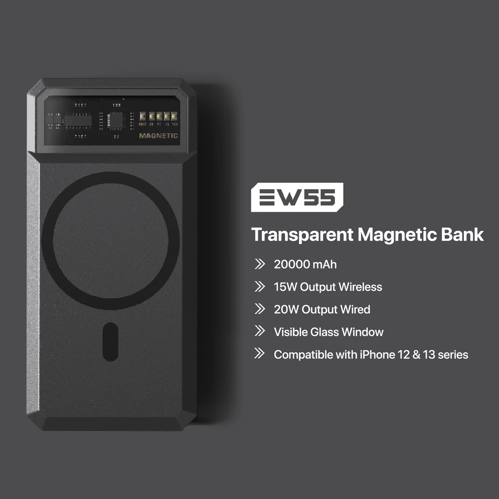 KiiP Wireless Power Bank Magnetic Magsafe 20W 20000 mAh EW55