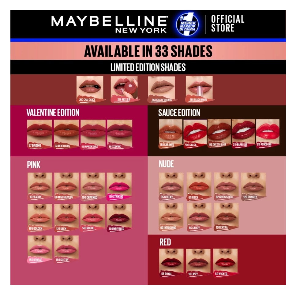 L’Oréal Maybelline New York Superstay Vinyl Ink 65 Saucy