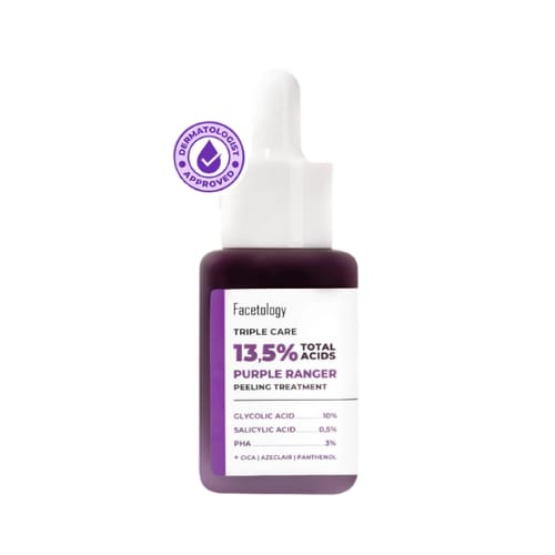 Facetology ｜ Triple Care 13,5% Total Acids Purple Ranger Peeling Treatment Serum