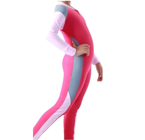 Silver Sport Long Diving Kids Swimsuit Magenta  ｜ 12307 MG