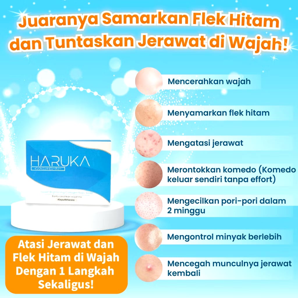 Haruka Baenola Nutricia Haruka Skincare Expert Brightening Collagen Kojic Soap