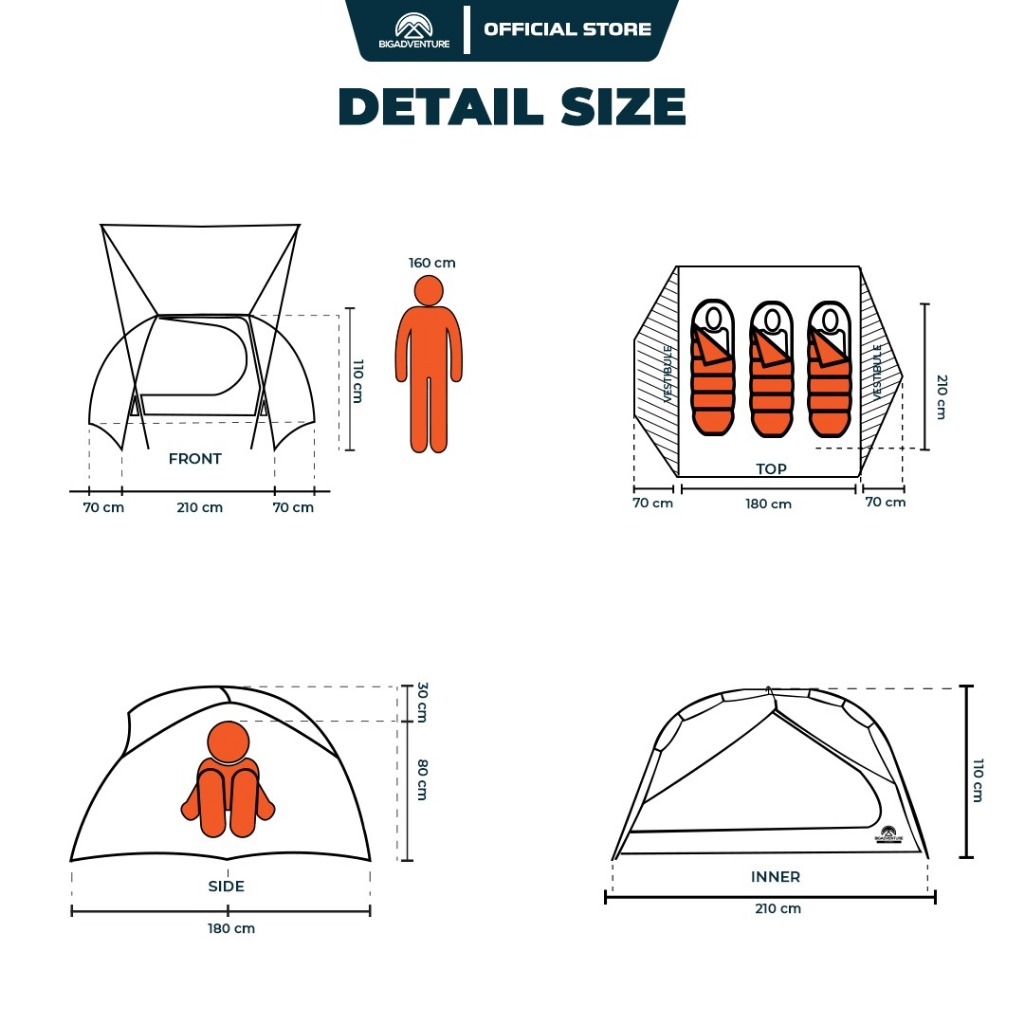 Bigadventure Indonesia Bigadventure Tenda 3 Person Semeru Series 