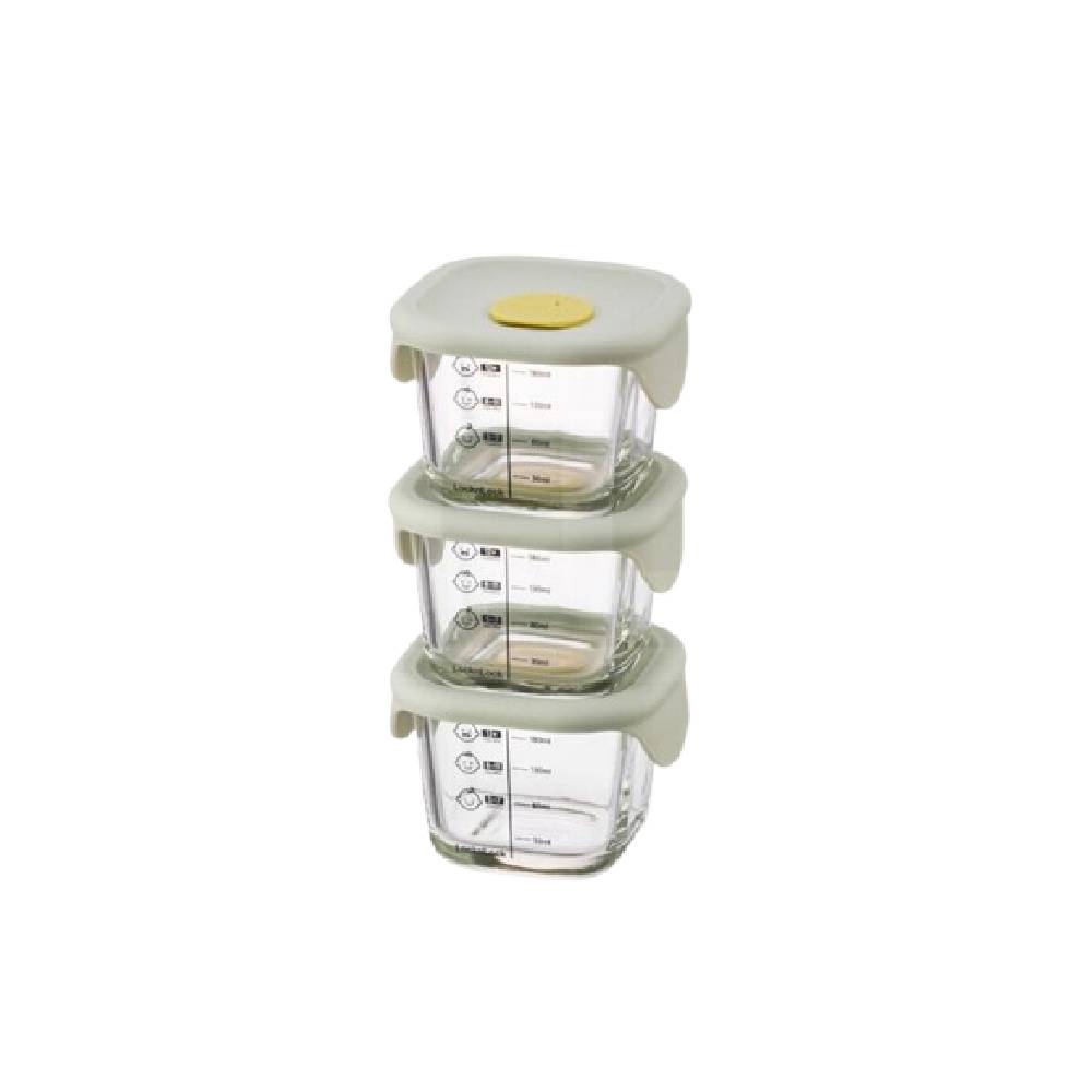 LocknLock Oven Glass Food Container 3Pcs