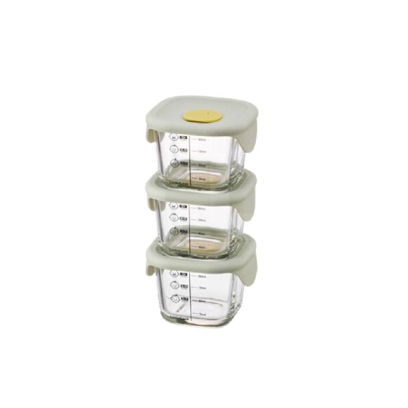 LocknLock Oven Glass Food Container 3Pcs 1