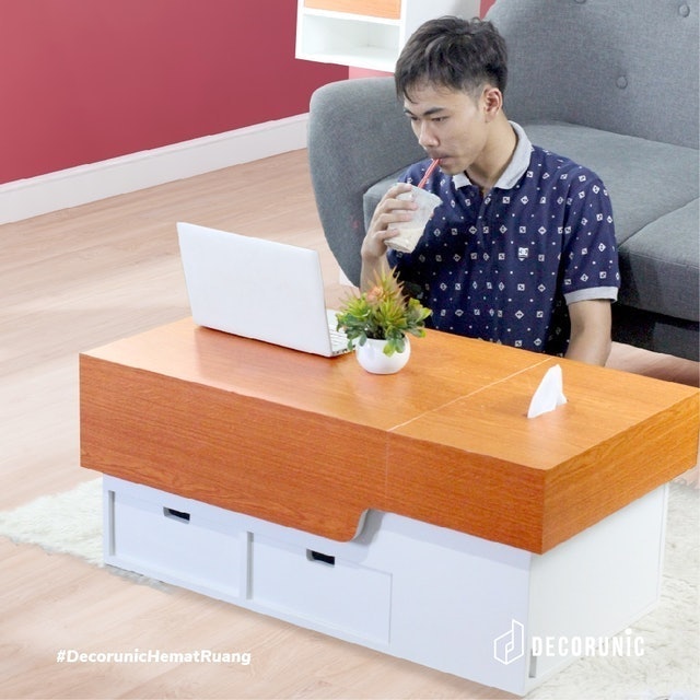  Decorunic Meja Tamu Laci Minimalis Coffee Table Modern