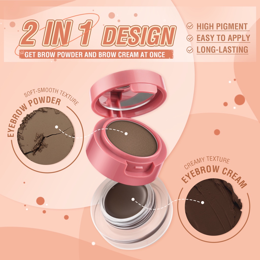 2-in-1 Eyebrow Cream and Powder Gel 2