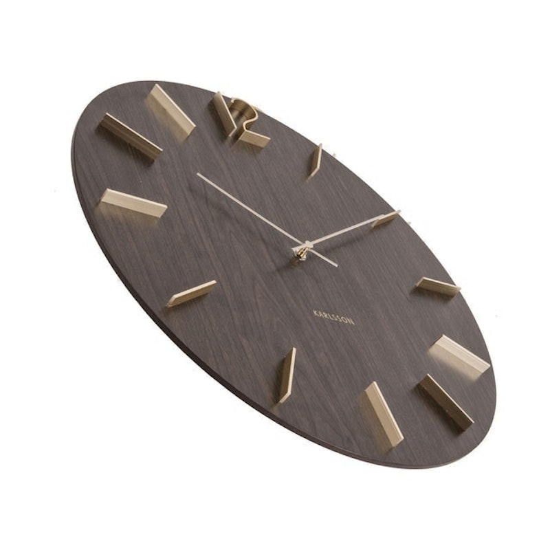 Wall Clock Meek Dark Wood