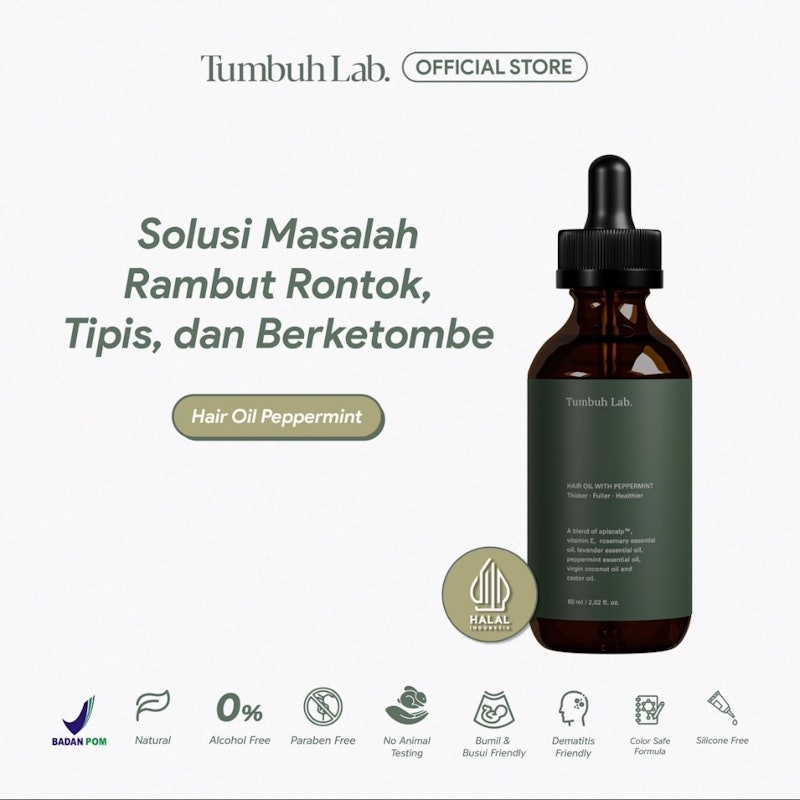 Tumbuh Lab Hair Oil Peppermint 2