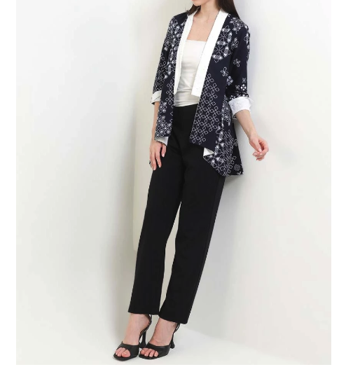 Rianty Batik Cardigan SAVRINA Navy Exclusive Series 4
