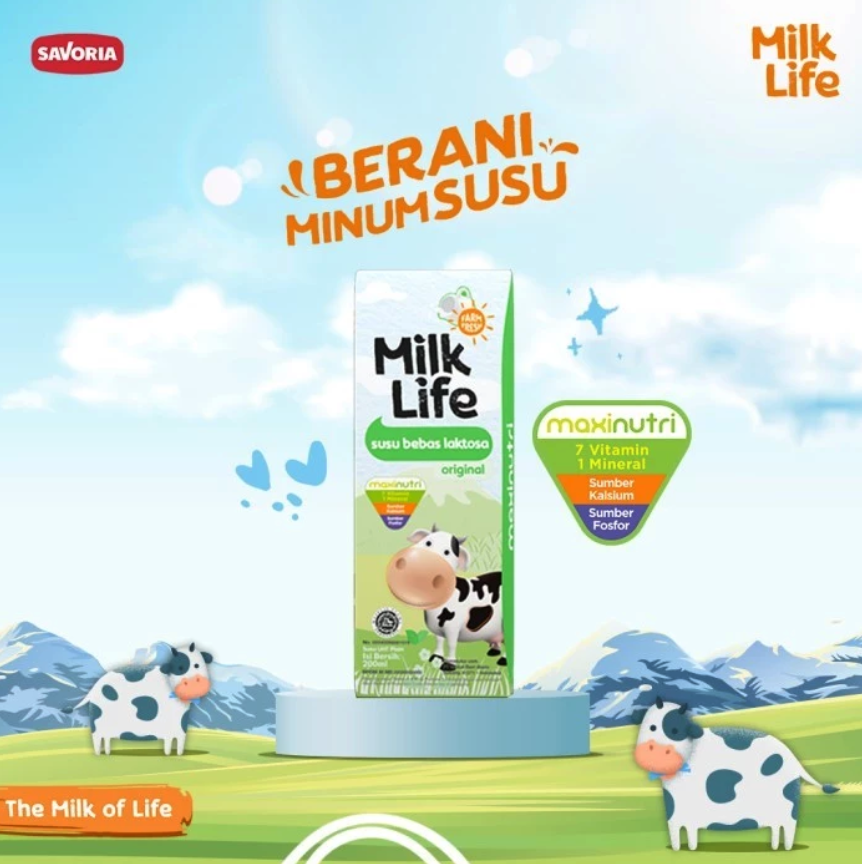 Global Dairi Alami MilkLife UHT Teens Lactose Free 200 ml