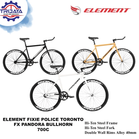 Roda Maju Bahagia Element Sepeda Fixie Police Toronto FX Pandora Bullhorn 