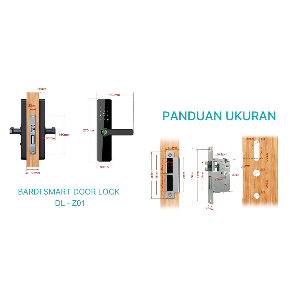BARDI Door Lock with Handle Z01