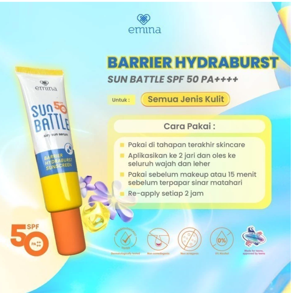 Paragon Technology and Innovation Emina Sun Battle Barrier Hydraburst Sunscreen SPF 50 PA++++