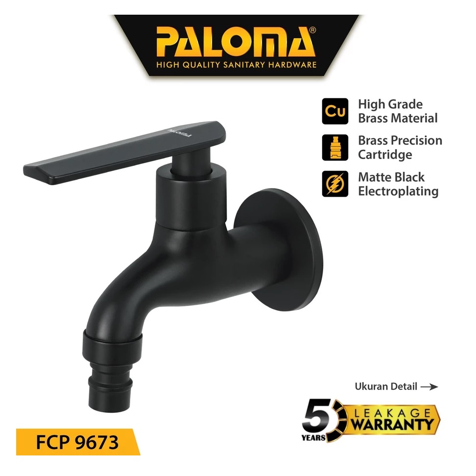 Paloma Short Wall Tap with Hose Coupling and Screw Collar 2