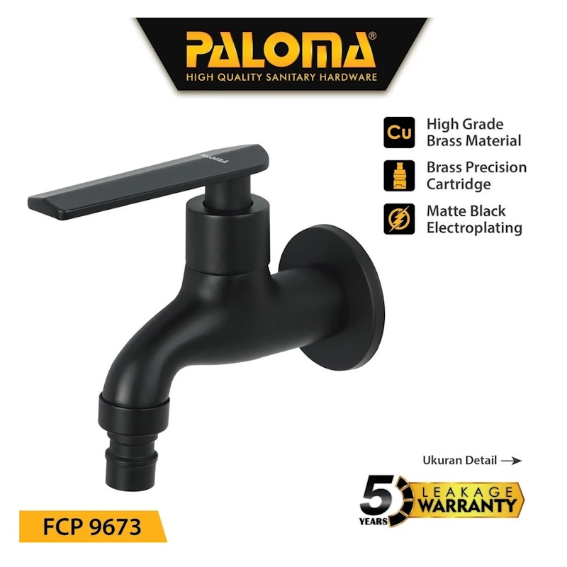 Paloma Short Wall Tap with Hose Coupling and Screw Collar 2