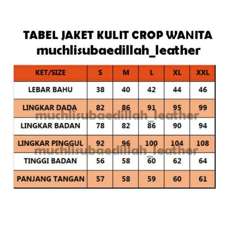 MUCHLISUBAEDILLAH Jaket Semi Kulit Wanita Crop