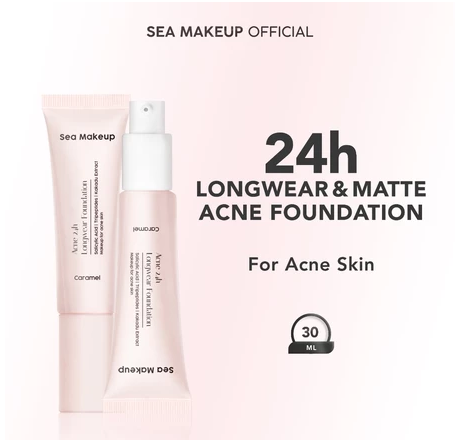 Sea Beauty Indonesia Sea Makeup Acne 24h Longwear Foundation
