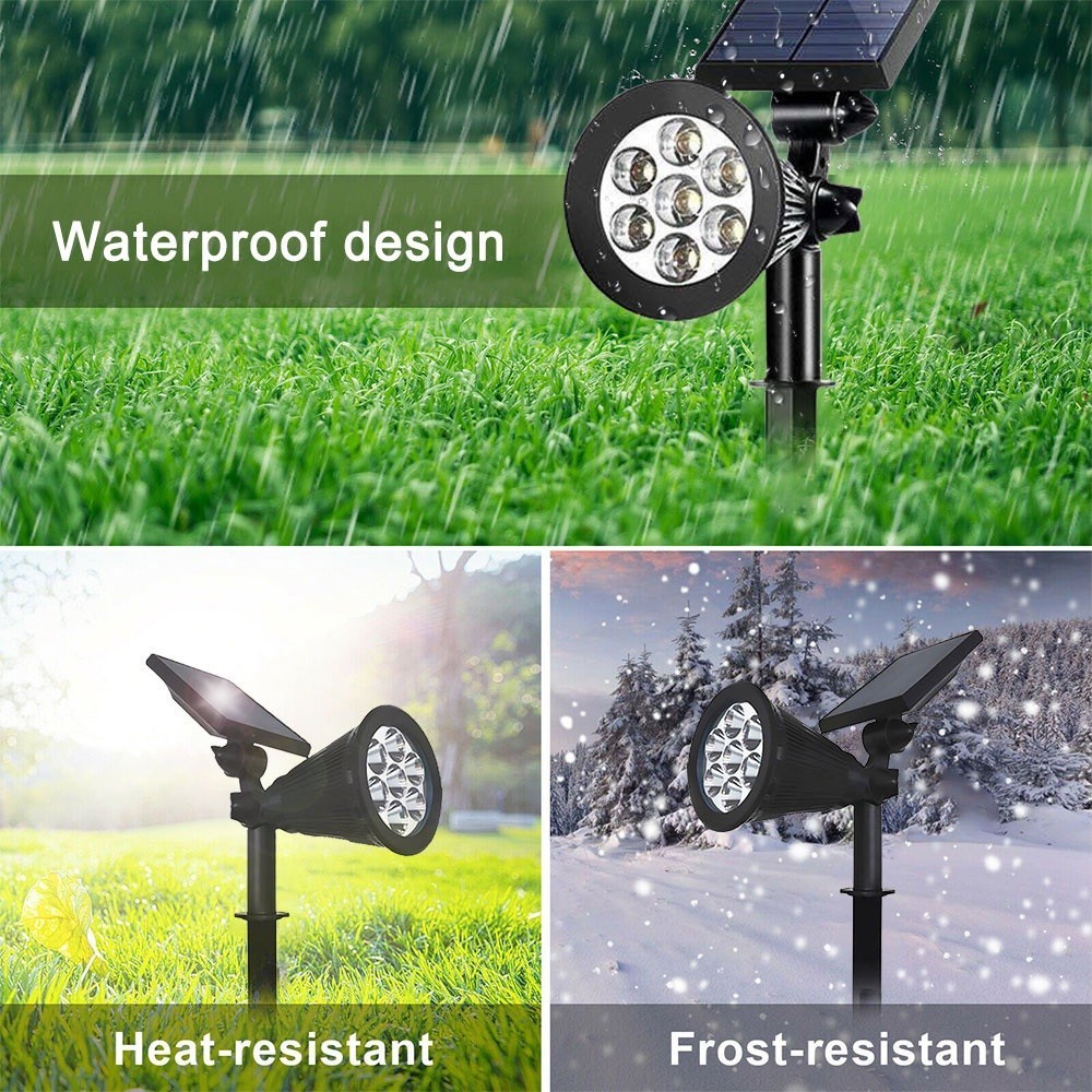  COMEOX Lampu Taman Tenaga Surya 7 LED RGB