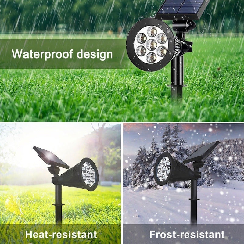 COMEOX Lampu Taman Tenaga Surya 7 LED RGB 4