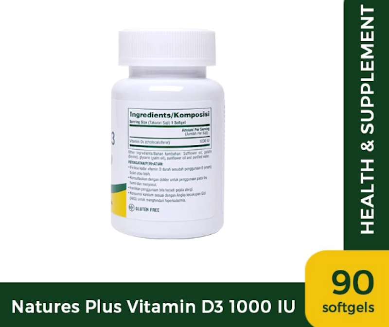 Natures Plus Vitamin D3 1000 IU 4
