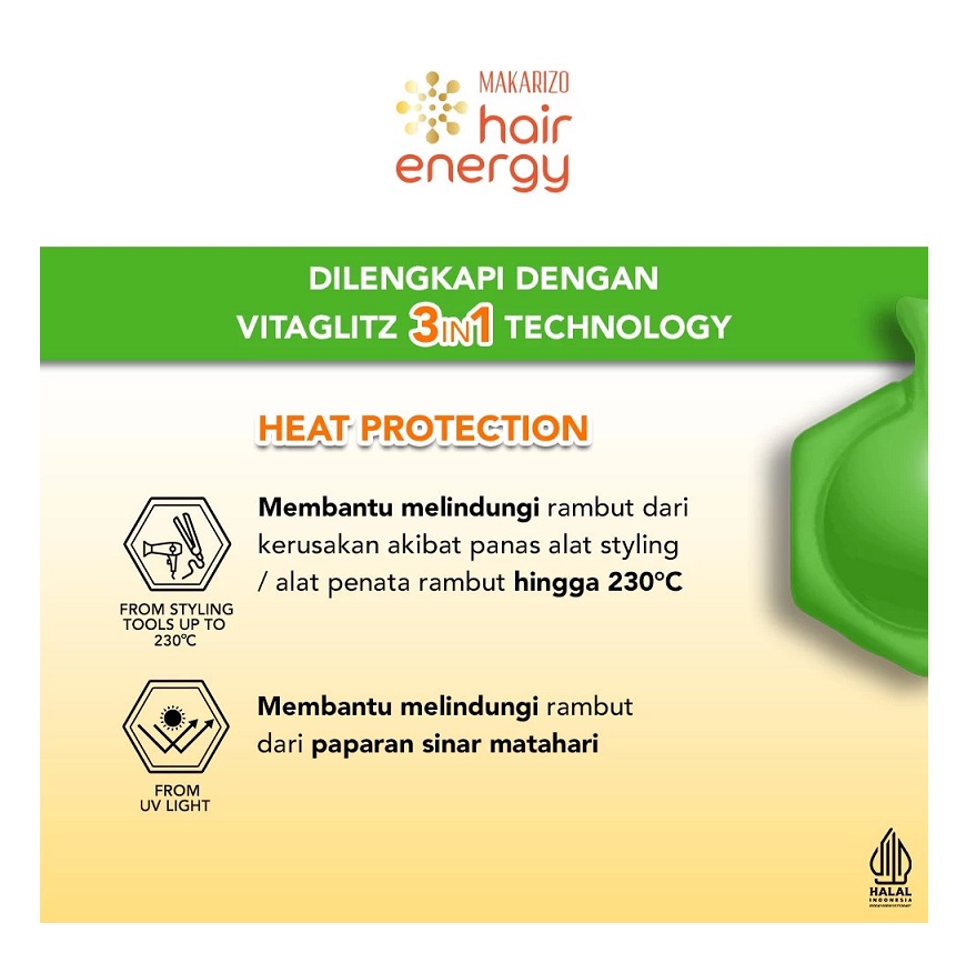 Akasha Wira International Makarizo Hair Energy Vitaglitz Hair Serum Aloe Melon