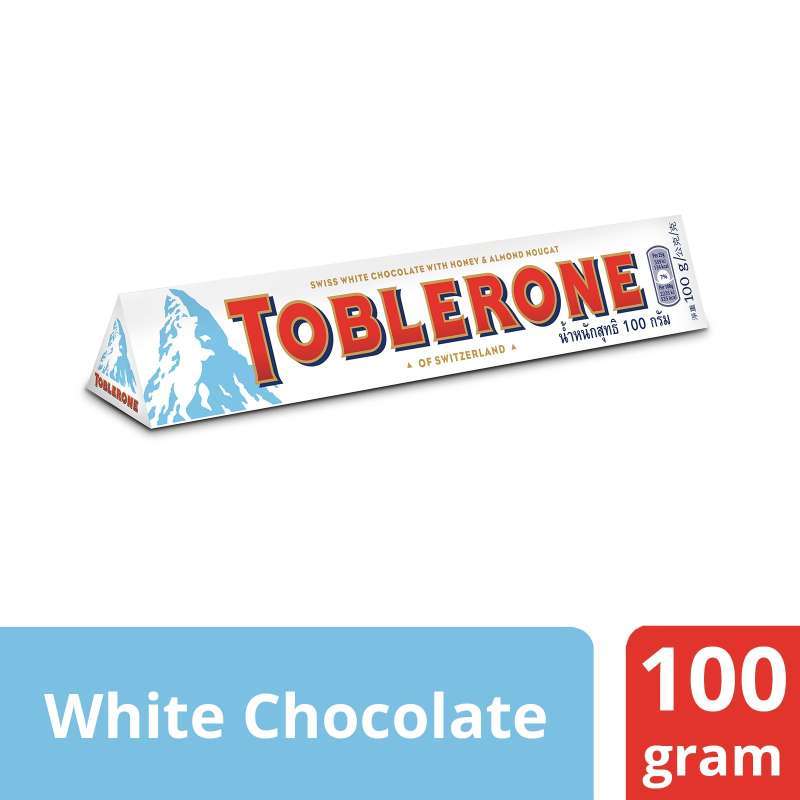 Mondelez Toblerone Swiss White Chocolate with Honey & Almond Nougat