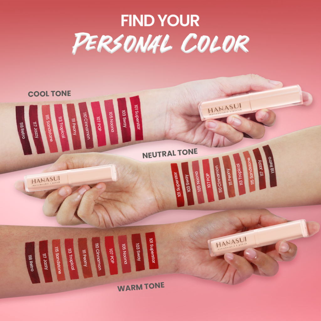 Eka Jaya Internasional  Hanasui Mattedorable Lipstick Peony - 111