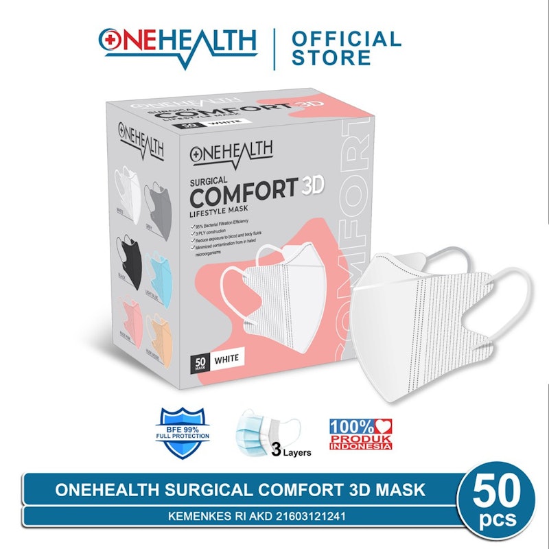 Onehealth Surgical Comfort 3D 50 Pcs