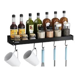Rak Dinding Penyimpanan Bumbu Dapur Stainless Steel