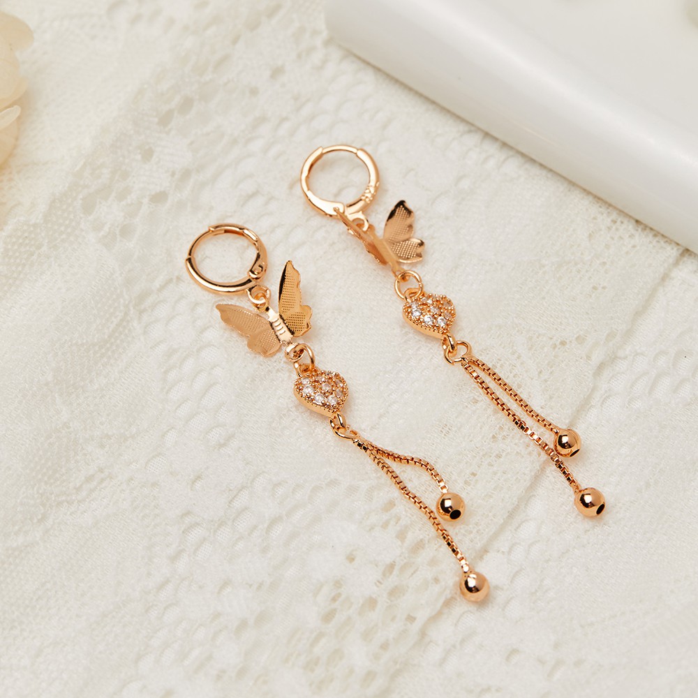 Lanme Jewelry Anting Panjang Kupu-kupu  Y392