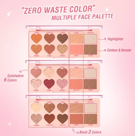 FCL Internasional Indonesia PINKFLASH OhMyLove 4 in 1 Eyeshadow Palette 01 Mandarin Latte