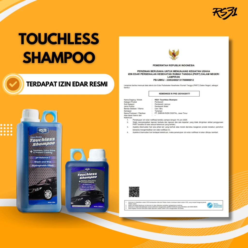  RS31 Xtra Foam Touchless Shampoo 500 ml