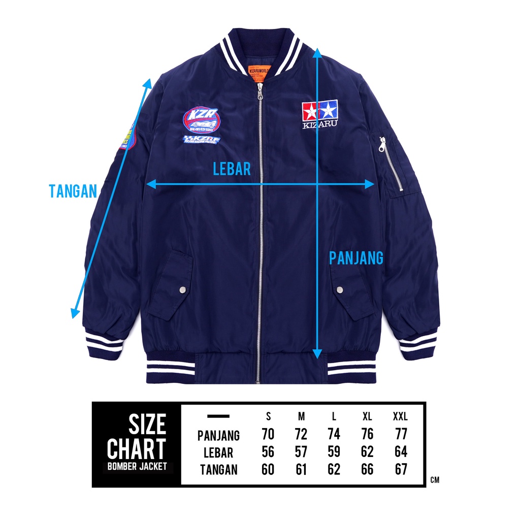 Bomber Jaket Bordir Tamiya Navy