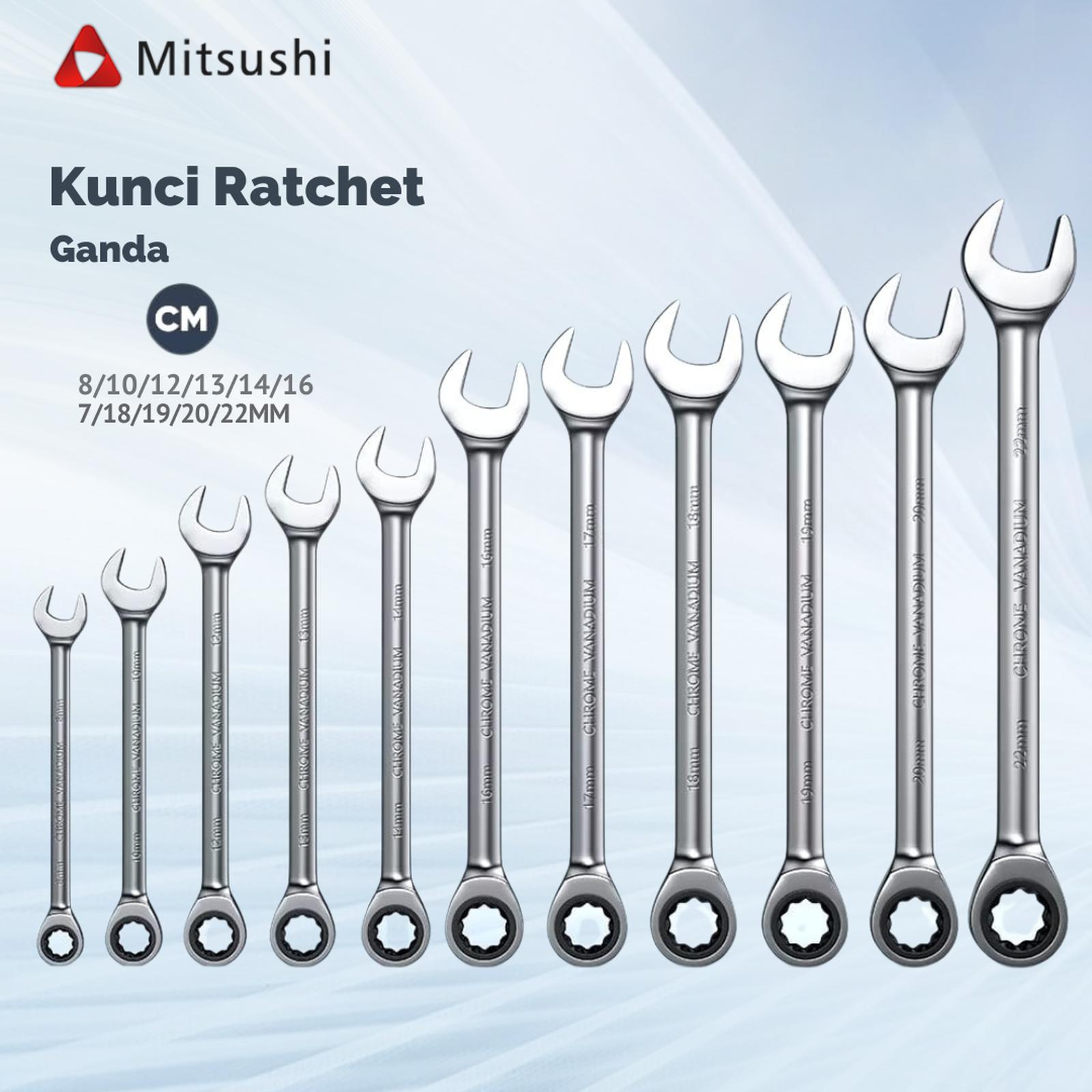 Mitsushi Kunci Ratchet 8-22 mm 5