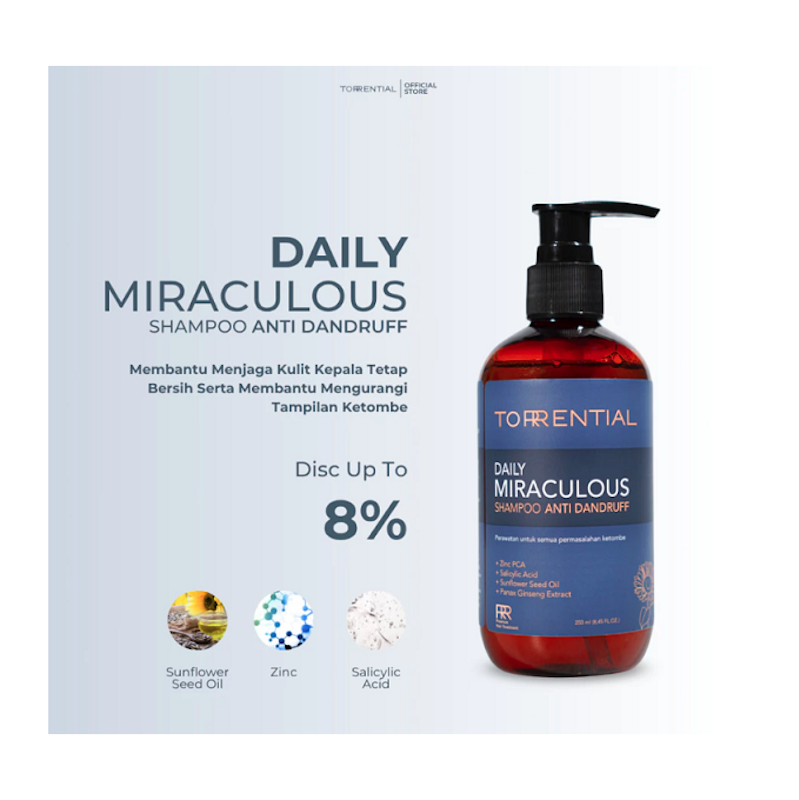 TORRENTIAL Daily Miraculous Shampoo Anti Dandruff 2