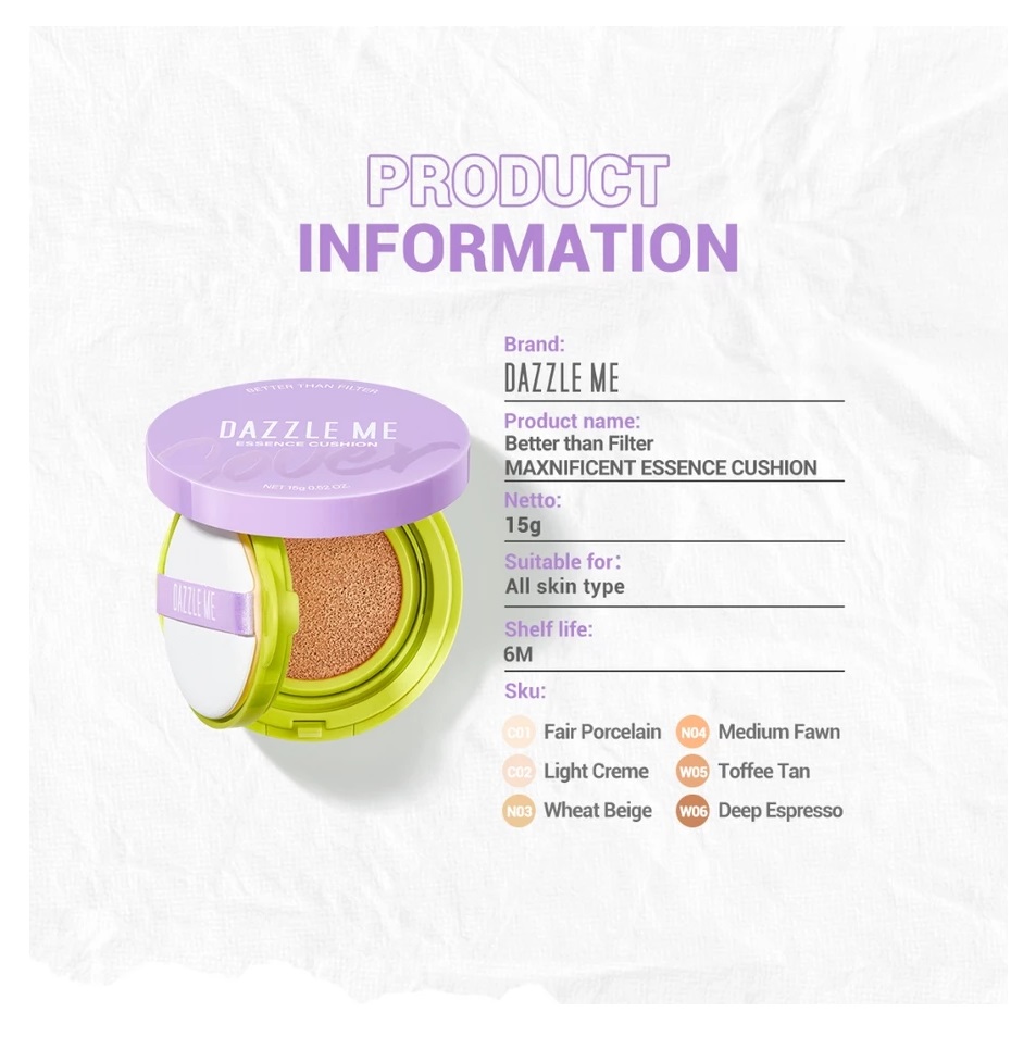 HEBE Beauty Style DAZZLE ME Better Than Filter Essence Cushion (04 Medium Fawn)