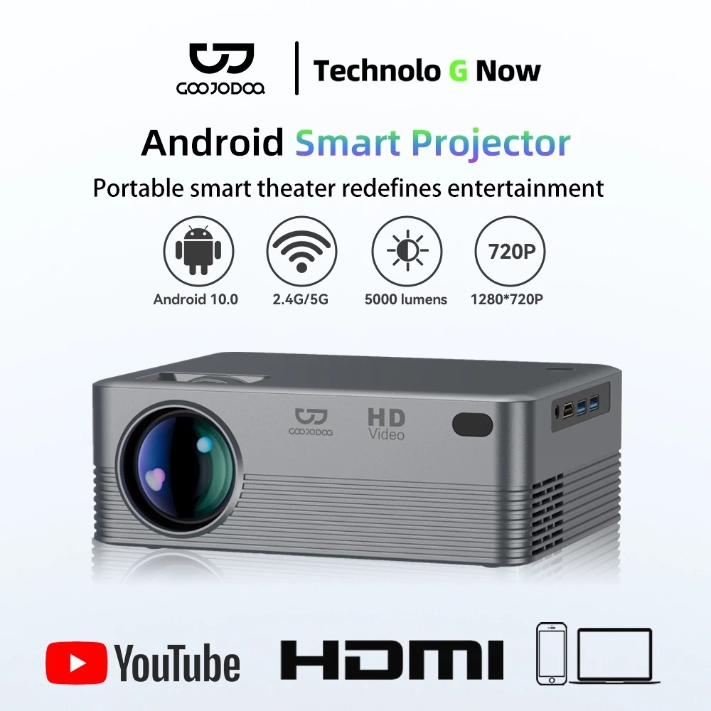  Goojodoq Proyektor 4K 1080P